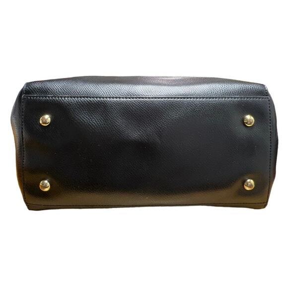 Vera Bradley Black Leather Morgan Satchel Adjustable Convertible Shoulder Strap - Picture 6 of 9